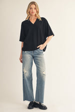 Load image into Gallery viewer, Lightweight Black Comfy Sweater

