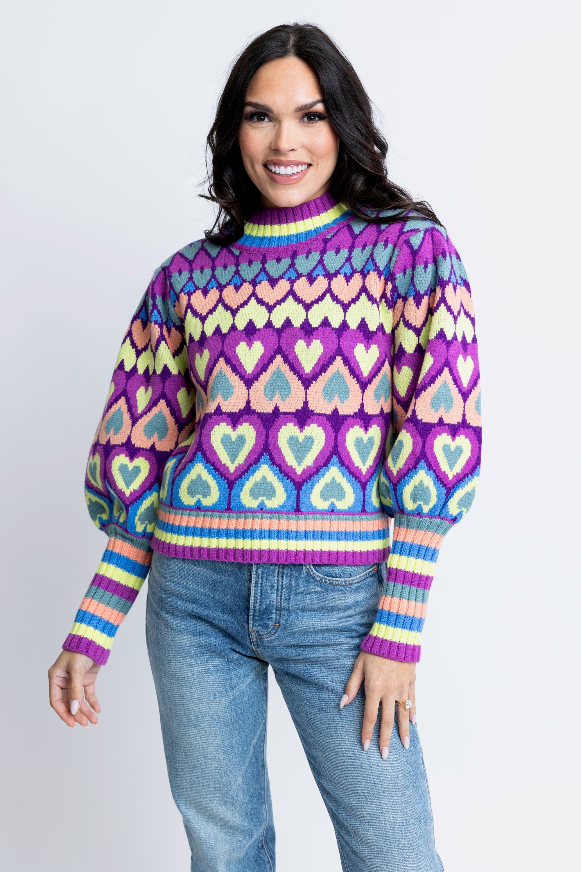 Purple Heart Sweater