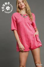 Load image into Gallery viewer, Vintage Wash Casual Romper
