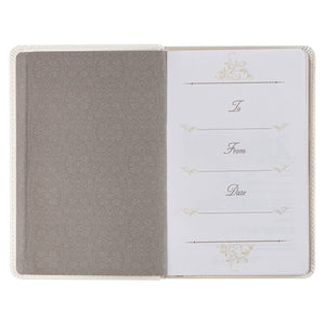 Devotional for Mr. & Mrs. White Faux Leather