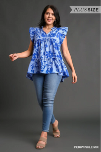 Blue Blooms Top