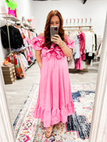 Load image into Gallery viewer, Pink Ruffle Maxi
