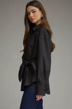 Load image into Gallery viewer, Sawyer Side Tie Top (Black)
