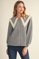 Load image into Gallery viewer, Black/White Gingham Top
