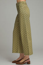 Load image into Gallery viewer, Olive Polka Dot Pants
