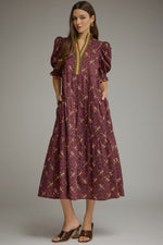 Load image into Gallery viewer, Plum Midi Dress

