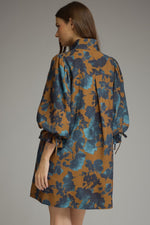 Load image into Gallery viewer, Camel Floral Dress
