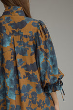 Load image into Gallery viewer, Camel Floral Dress
