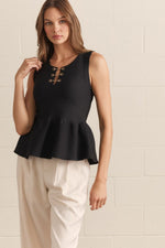 Load image into Gallery viewer, Ember Black Sleeveless Top
