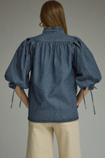 Load image into Gallery viewer, Dressy Denim Top
