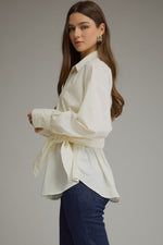 Load image into Gallery viewer, Sawyer Side Tie Top (Cream)
