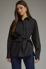 Load image into Gallery viewer, Sawyer Side Tie Top (Black)
