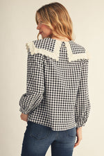 Load image into Gallery viewer, Black/White Gingham Top
