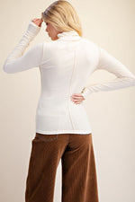 Load image into Gallery viewer, Ivory Mock Neck Top
