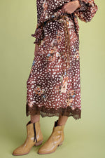 Load image into Gallery viewer, Bambi Animal Print Satin Skirt
