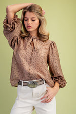 Load image into Gallery viewer, Sissy Mocha Polka Dot Top
