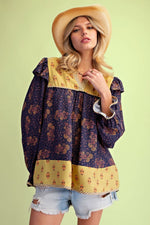 Load image into Gallery viewer, Blueberry Print Top
