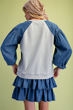 Load image into Gallery viewer, Lana Denim Terry Top
