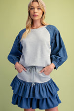 Load image into Gallery viewer, Lana Denim Terry Top
