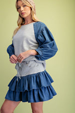Load image into Gallery viewer, Lana Denim Terry Top
