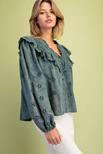 Load image into Gallery viewer, Moss Mineral Washed Top
