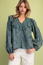 Load image into Gallery viewer, Moss Mineral Washed Top
