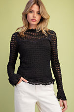 Load image into Gallery viewer, Ebony Lace Top

